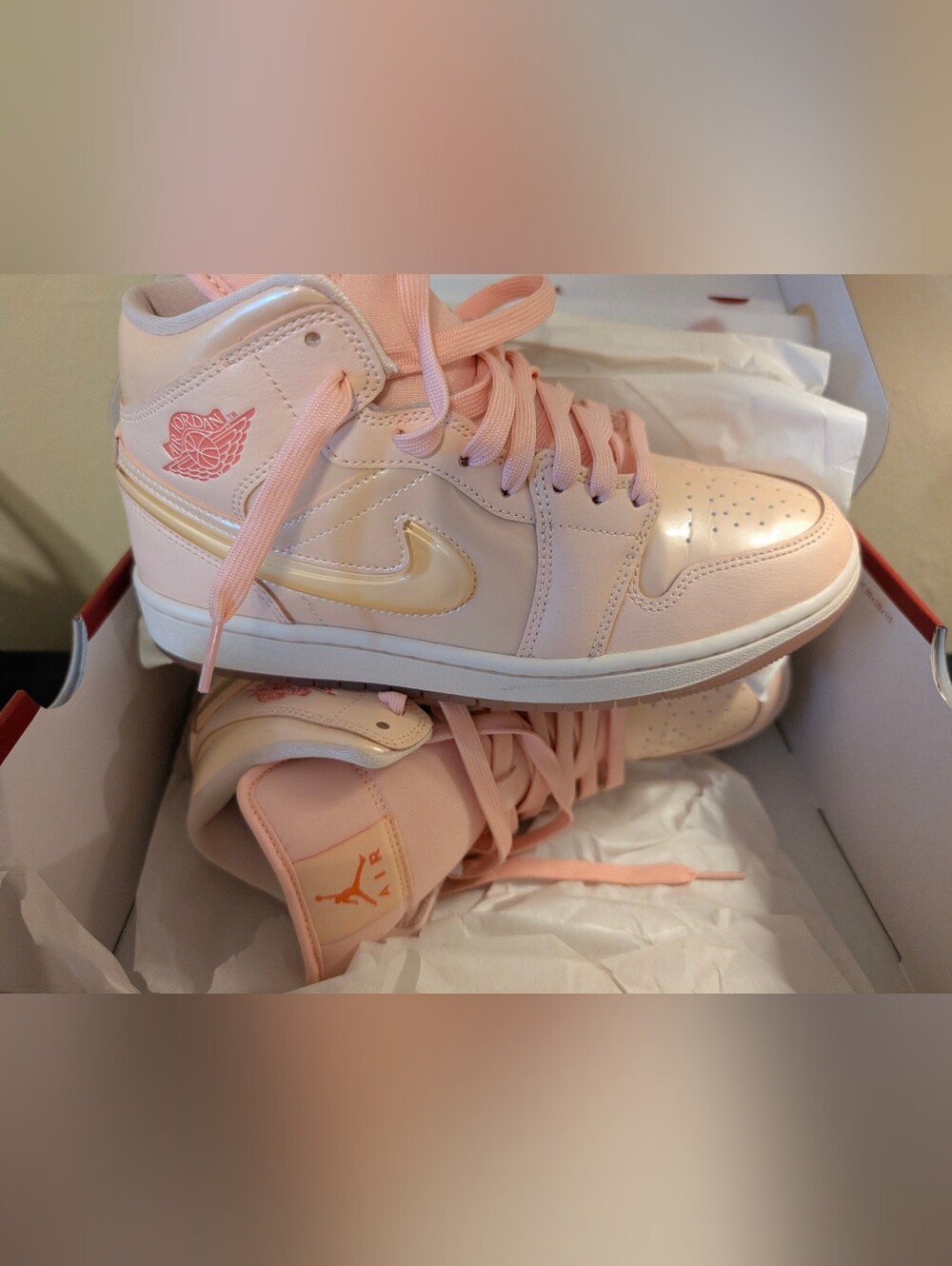 Woman's Air Jordan Size 8.5 Coral/Pink Salt